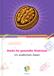 Markt für geschälte Walnüsse im südlichen Asien