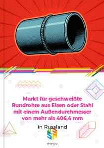 Markt für geschweißte Rundrohre aus Eisen oder Stahl mit einem Außendurchmesser von mehr als 406,4 mm in Russland