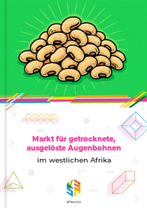 Markt für getrocknete, ausgelöste Augenbohnen im westlichen Afrika