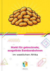 Markt für getrocknete, ausgelöste Bambarabohnen im westlichen Afrika