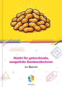 Markt für getrocknete, ausgelöste Bambarabohnen in Benin