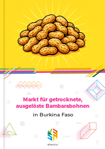 Markt für getrocknete, ausgelöste Bambarabohnen in Burkina Faso