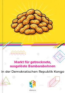 Markt für getrocknete, ausgelöste Bambarabohnen in der Demokratischen Republik Kongo