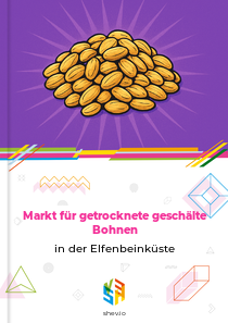 Markt für getrocknete geschälte Bohnen in der Elfenbeinküste