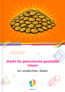 Markt für getrocknete geschälte Linsen im südlichen Asien