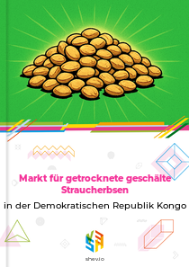 Markt für getrocknete geschälte Straucherbsen in der Demokratischen Republik Kongo