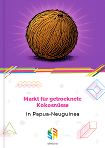 Markt für getrocknete Kokosnüsse in Papua-Neuguinea