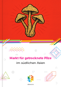 Markt für getrocknete Pilze im südlichen Asien