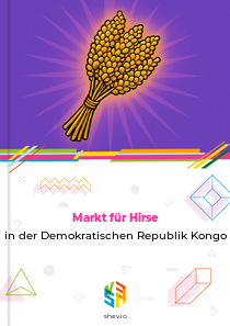 Markt für Hirse in der Demokratischen Republik Kongo