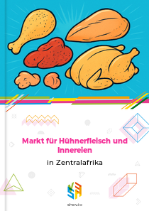 Markt für Hühnerfleisch und Innereien in Zentralafrika