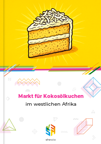Markt für Kokosölkuchen im westlichen Afrika