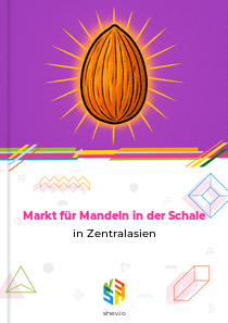 Markt für Mandeln in der Schale in Zentralasien