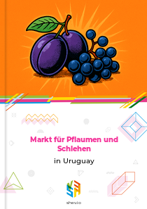 Markt für Pflaumen und Schlehen in Uruguay