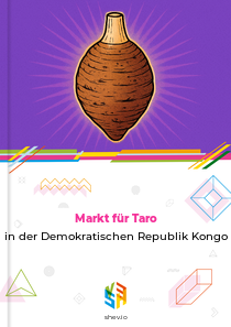 Markt für Taro in der Demokratischen Republik Kongo