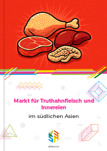 Markt für Truthahnfleisch und Innereien im südlichen Asien