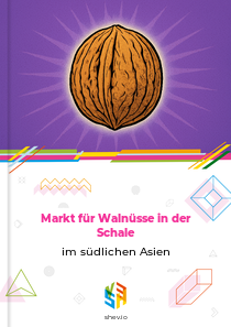 Markt für Walnüsse in der Schale im südlichen Asien