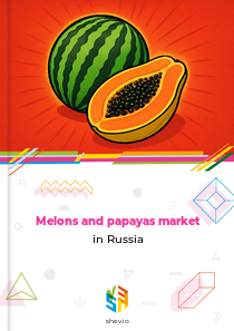 Melons and papayas market in Russia