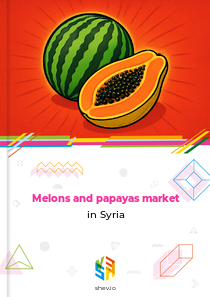 Melons and papayas market in Syria
