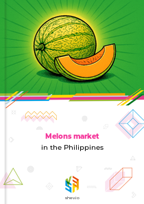Melons market in the Philippines