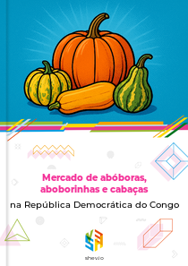 Mercado de abóboras, aboborinhas e cabaças na República Democrática do Congo
