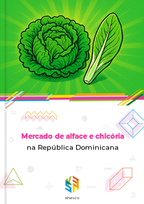 Mercado de alface e chicória na República Dominicana