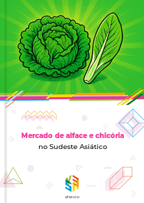 Mercado de alface e chicória no Sudeste Asiático