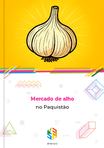 Mercado de alho no Paquistão