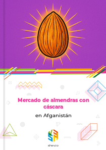 Mercado de almendras con cáscara en Afganistán