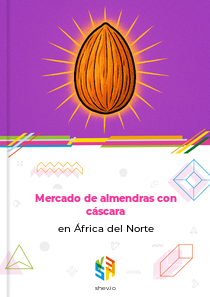 Mercado de almendras con cáscara en África del Norte