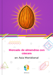 Mercado de almendras con cáscara en Asia Meridional