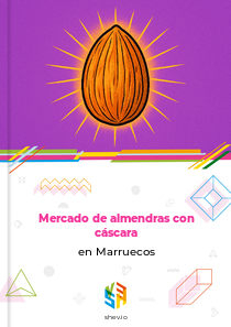 Mercado de almendras con cáscara en Marruecos