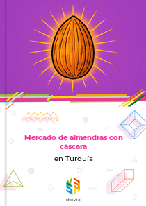 Mercado de almendras con cáscara en Turquía