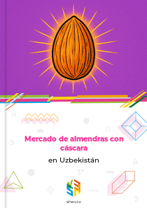 Mercado de almendras con cáscara en Uzbekistán