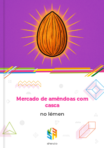 Mercado de amêndoas com casca no Iémen