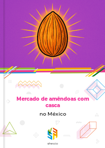 Mercado de amêndoas com casca no México
