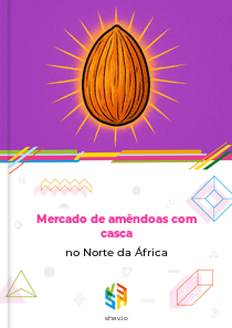 Mercado de amêndoas com casca no Norte da África
