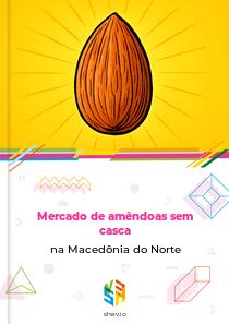 Mercado de amêndoas sem casca na Macedônia do Norte