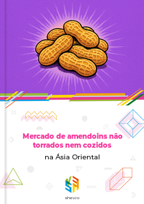 Mercado de amendoins não torrados nem cozidos na Ásia Oriental