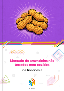 Mercado de amendoins não torrados nem cozidos na Indonésia