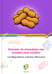 Mercado de amendoins não torrados nem cozidos na República Centro-Africana