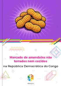 Mercado de amendoins não torrados nem cozidos na República Democrática do Congo