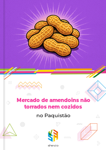 Mercado de amendoins não torrados nem cozidos no Paquistão