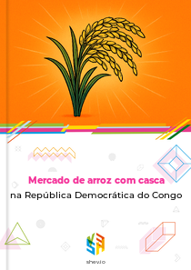 Mercado de arroz com casca na República Democrática do Congo