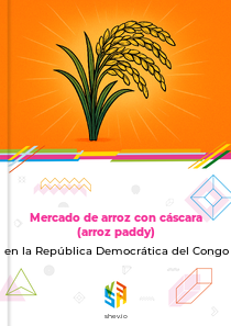 Mercado de arroz con cáscara (arroz paddy) en la República Democrática del Congo