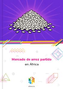 Mercado de arroz partido en África