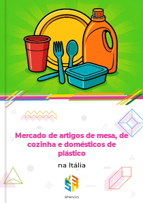 Mercado de artigos de mesa, de cozinha e domésticos de plástico na Itália