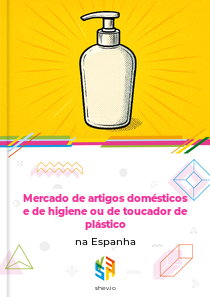 Mercado de artigos domésticos e de higiene ou de toucador de plástico na Espanha