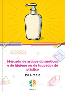 Mercado de artigos domésticos e de higiene ou de toucador de plástico na Grécia