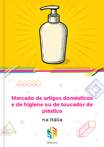Mercado de artigos domésticos e de higiene ou de toucador de plástico na Itália