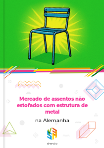 Mercado de assentos não estofados com estrutura de metal na Alemanha